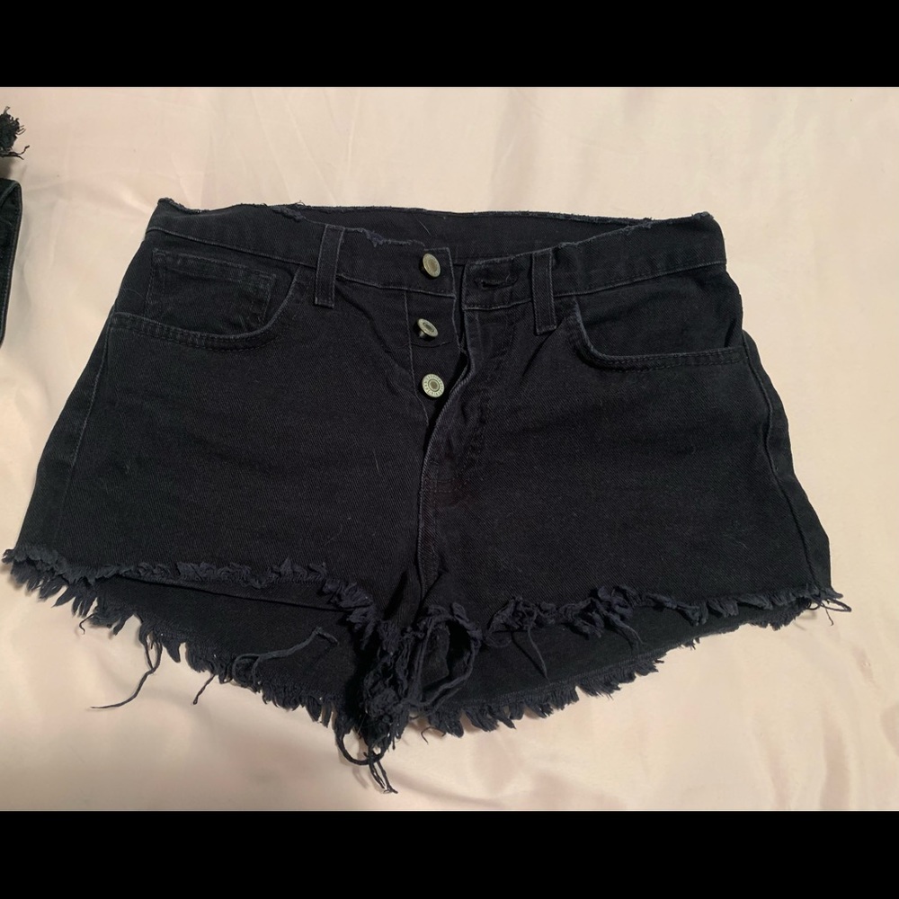 Brandy Melville black denim shorts S